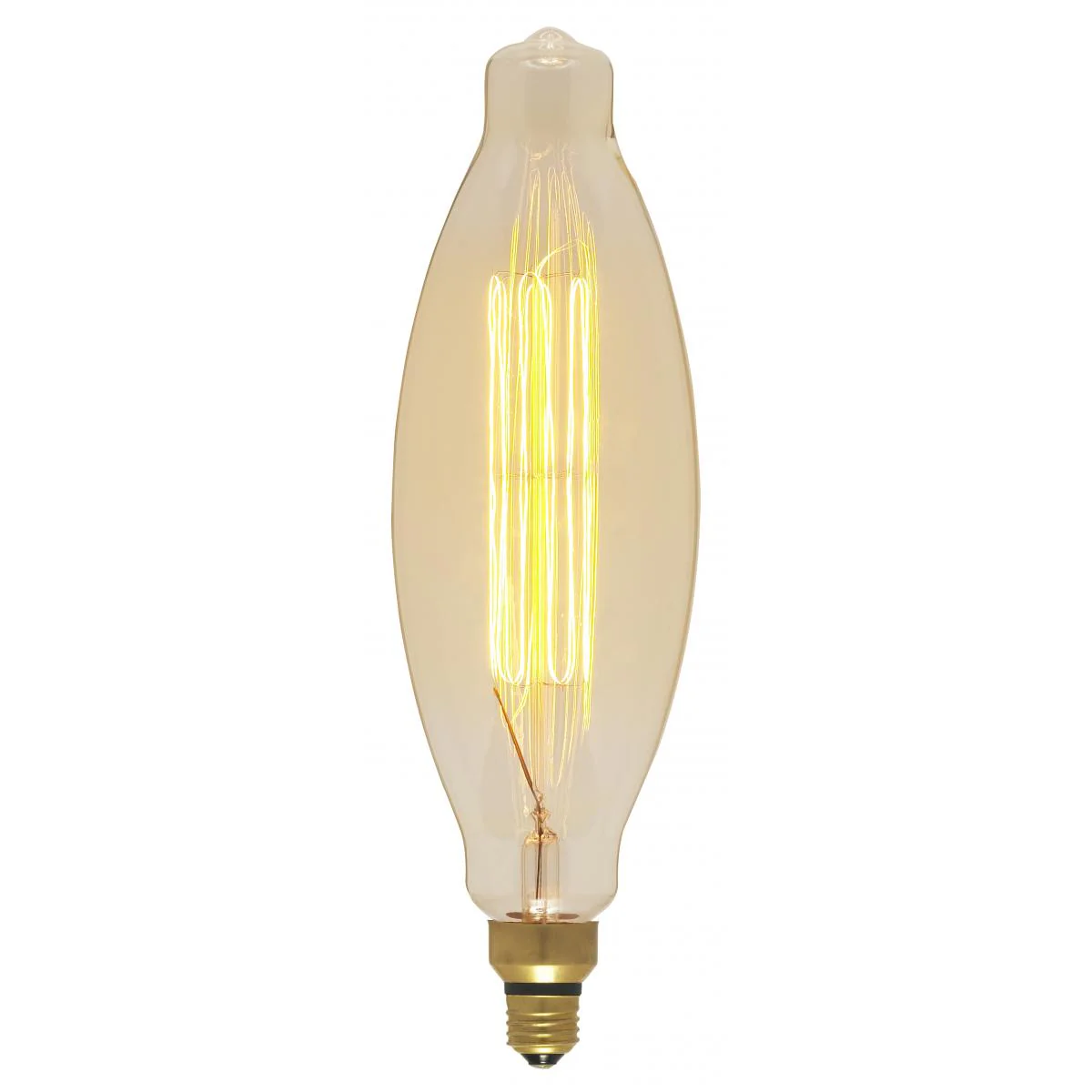 Satco 100w BT38 Incandescent vintage style E26 Base 120v 2200K Amber Finish Bulb