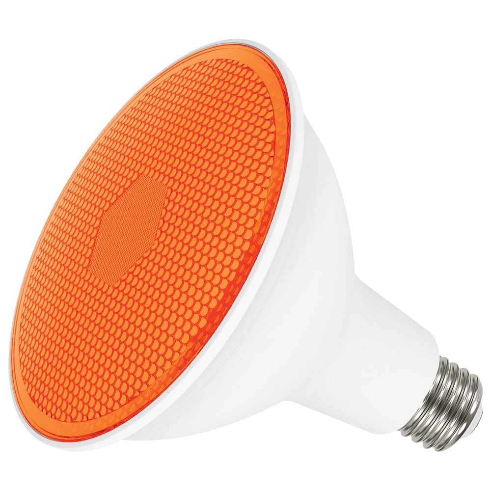 Satco 11.5w PAR38 LED Amber 90 deg. 120v Bulb - Image 2