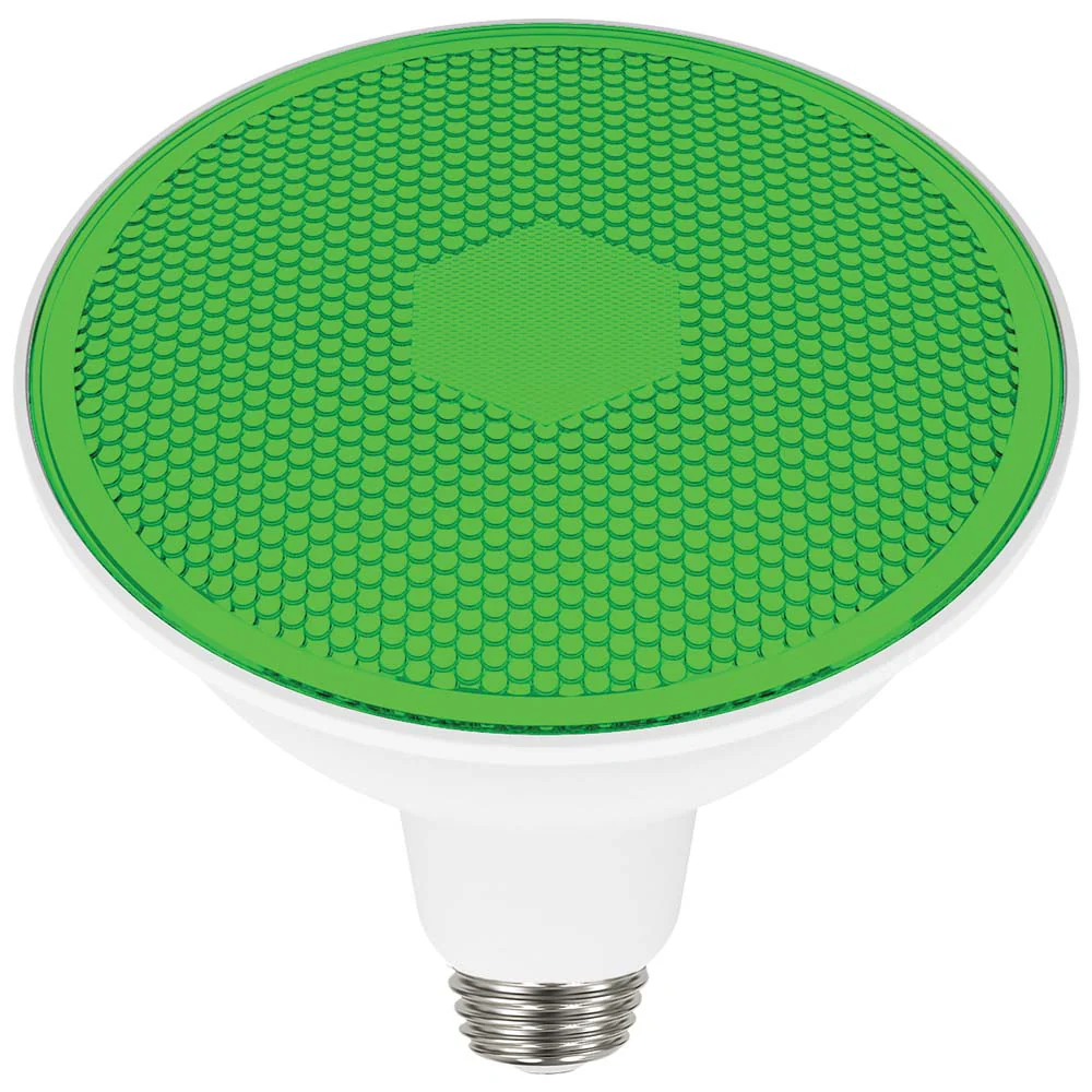 Satco 11.5w PAR38 LED Green 90 deg. 120v Bulb - Image 2
