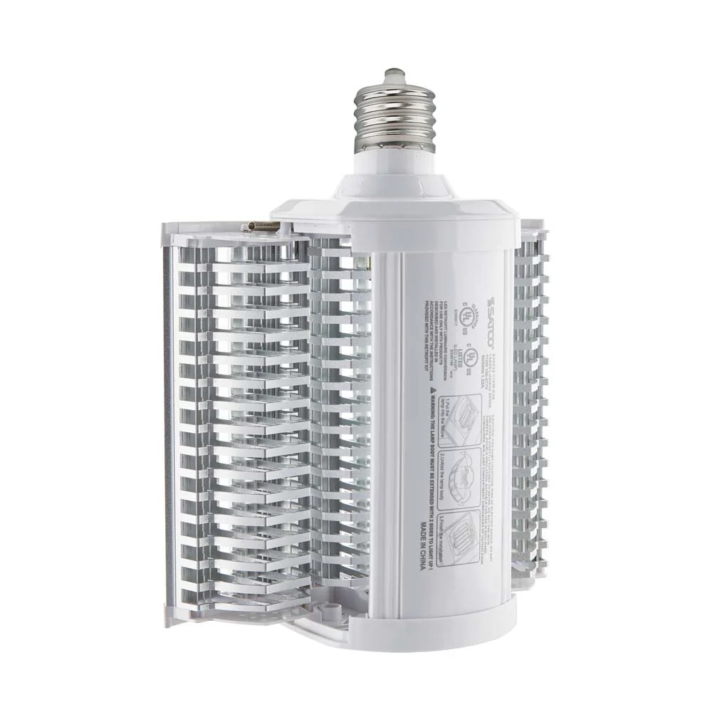 Satco 110w LED Hi-lumen shoe box style lamp fixture 3000K Mogul Base 100-277V - Image 3