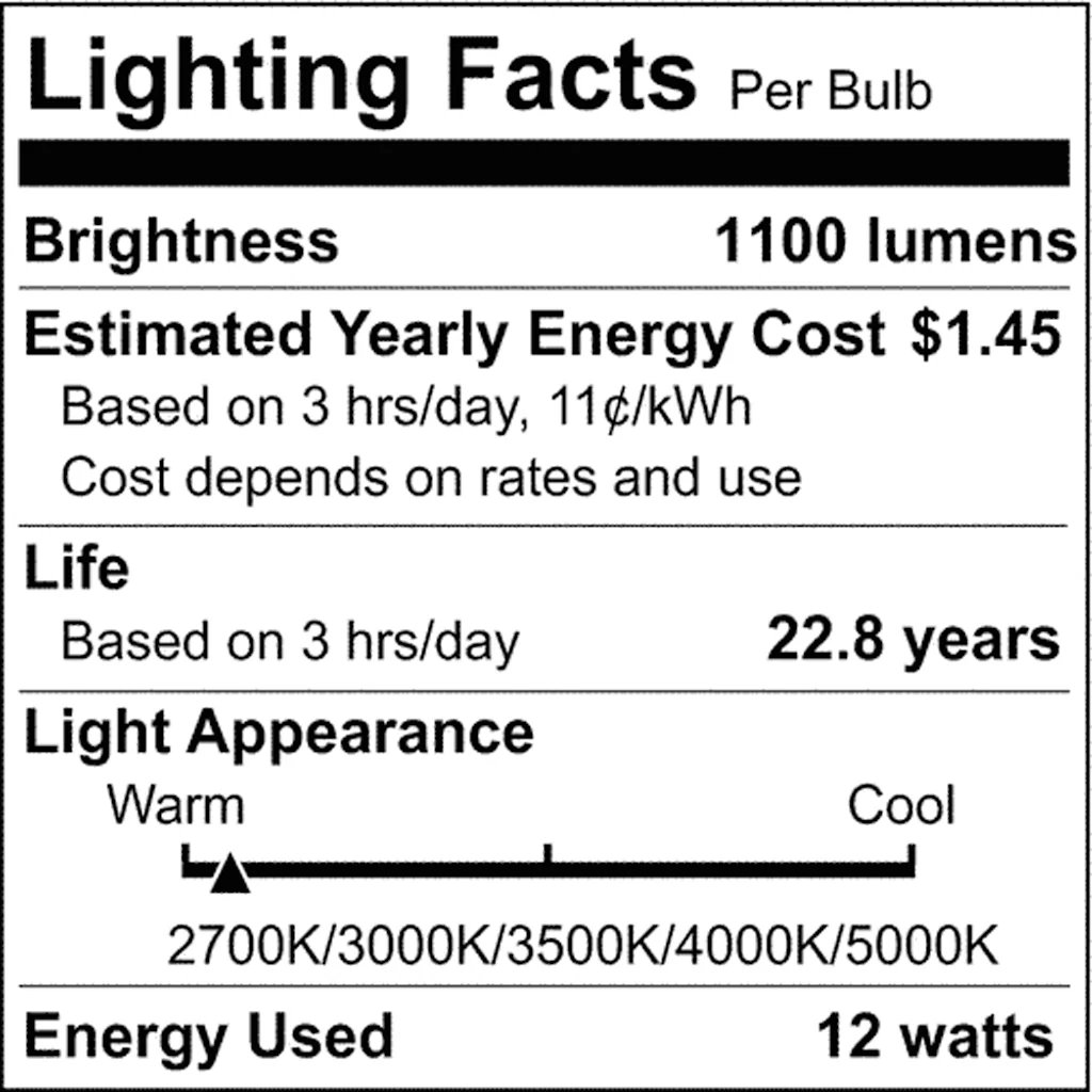 Satco 12w A19 LED Medium Base 120v CCT Selectable White Finish Bulb - Image 8