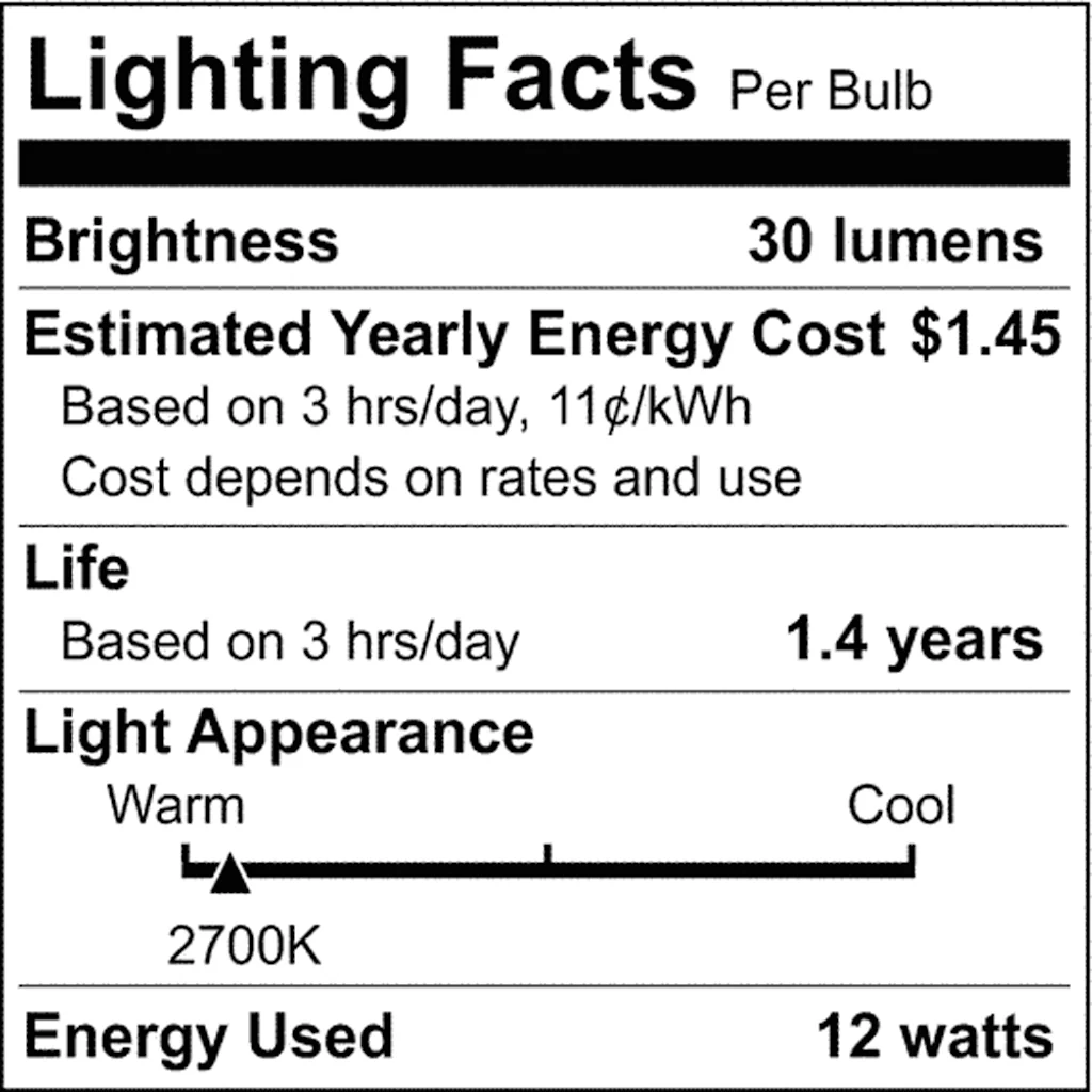 Satco 12w S6 Incandescent 30Lm E12 Candelabra base 250v Clear Bulb - Image 2