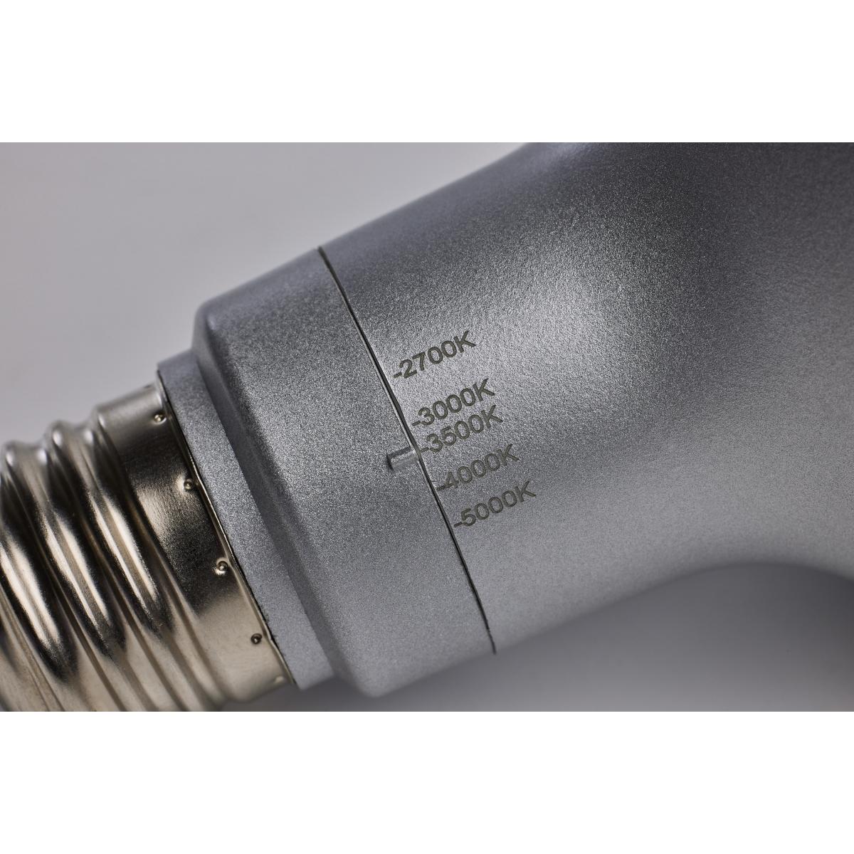 Satco 13.3w PAR38 LED E26 Base 25deg 120v CCT Tunable Silver Finish Bulb - Image 2
