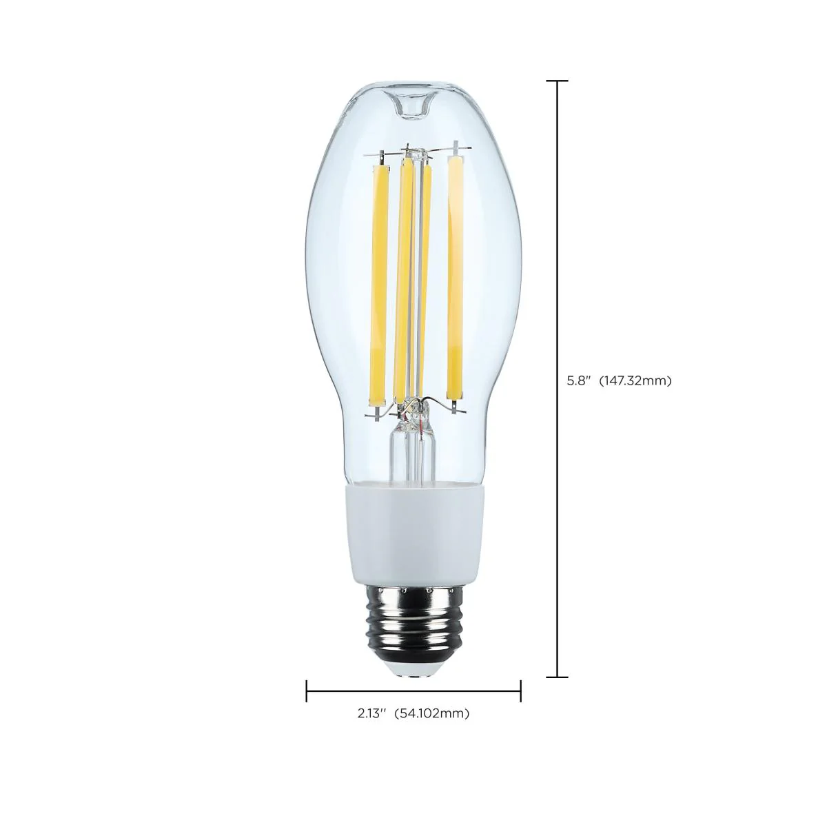 Satco 13.5w LED HID Replacement ED17 2200K E26 Base 120-277v Clear Finish Bulb - Image 6