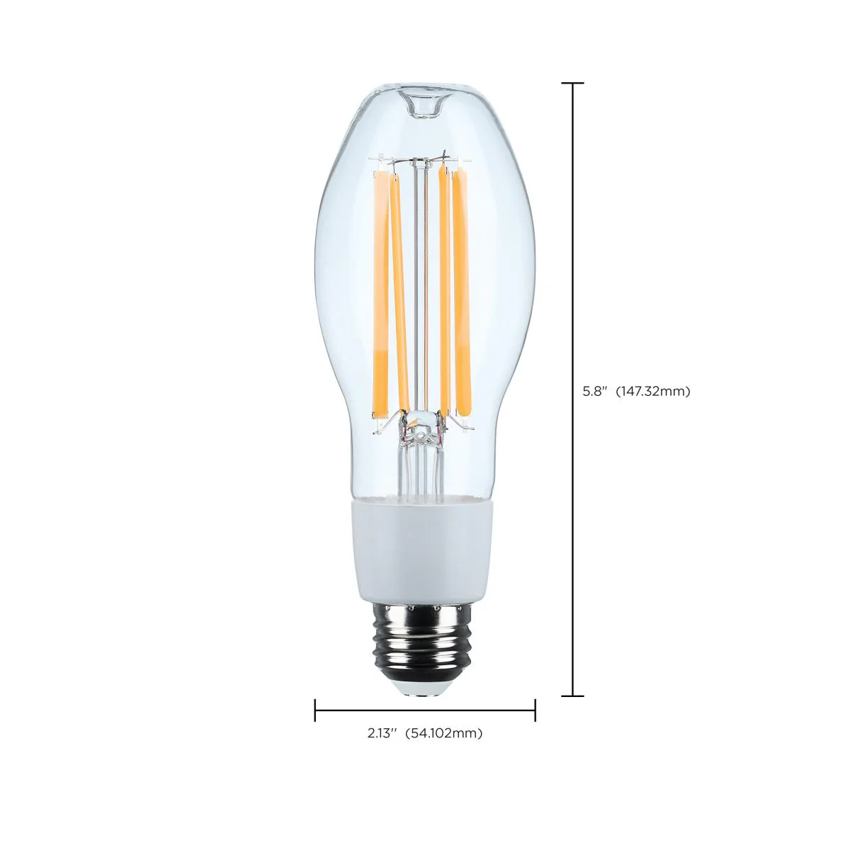 Satco 13.5w LED HID Replacement ED17 2200K E26 Base 120-277v Clear Finish Bulb - Image 7