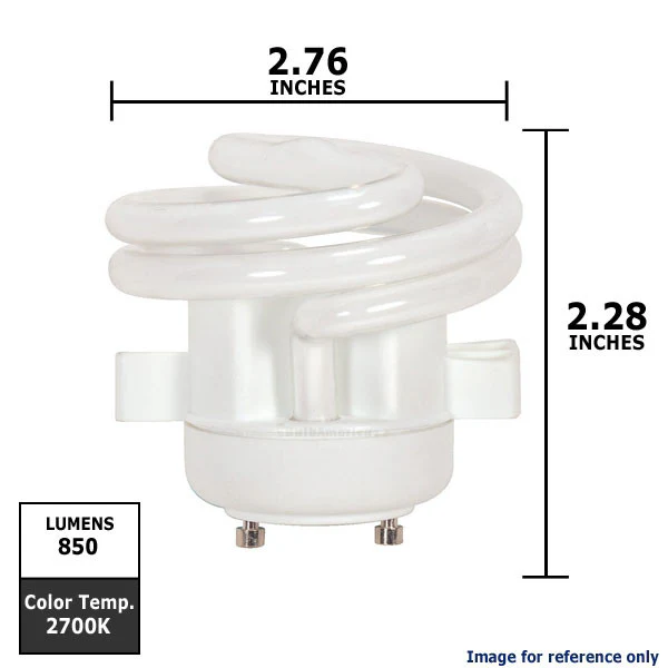 Satco 13W Squat Twist 2700K GU24 base Compact Fluorescent Bulb - Image 2