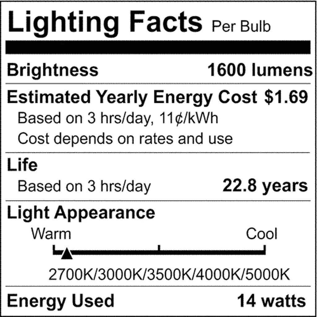 Satco 14w A19 LED Medium Base 120v CCT Selectable White Finish Bulb - Image 8