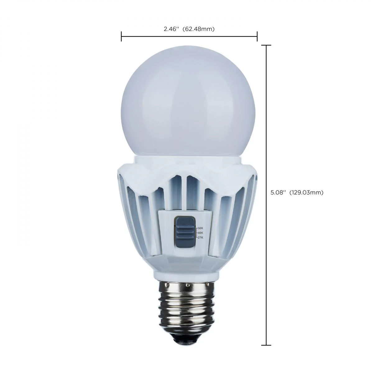 Satco 15w LED A21 High Lumen Output CCT Tunable 120V-277V White Finish Bulb - Image 7