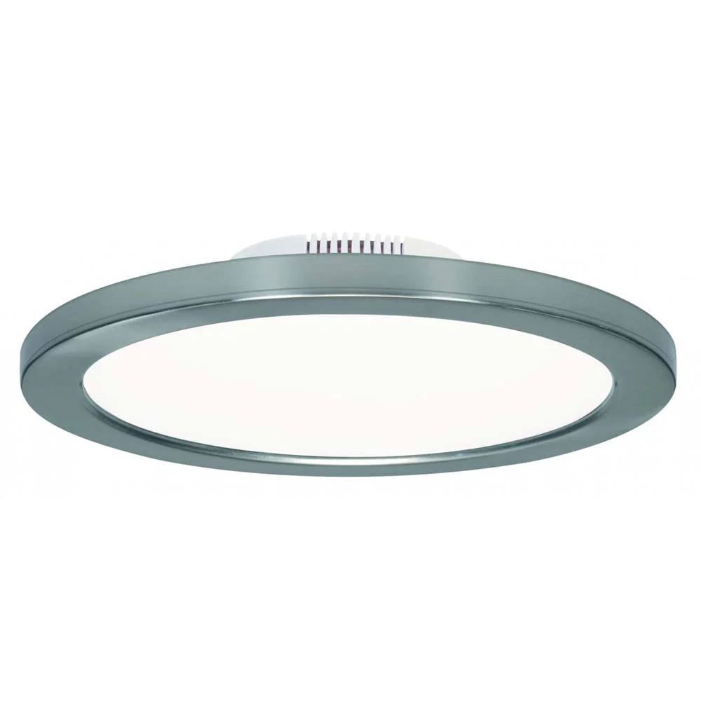 Satco 16W Polished Nickel LED 9in Round Ceiling Blink Slim Flush Mount Fixture