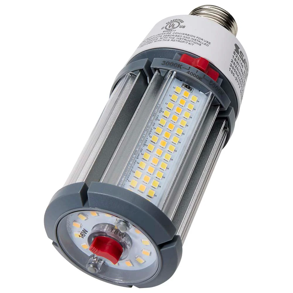 Satco LED HID Replacement 18/16/12 Wattage & CCT Selectable Medium Base 100-277V - Image 4