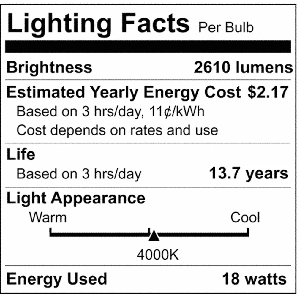 Satco 18.5w A21 LED Frost Finish Medium base 4000K 120v - 150w equiv - Image 4