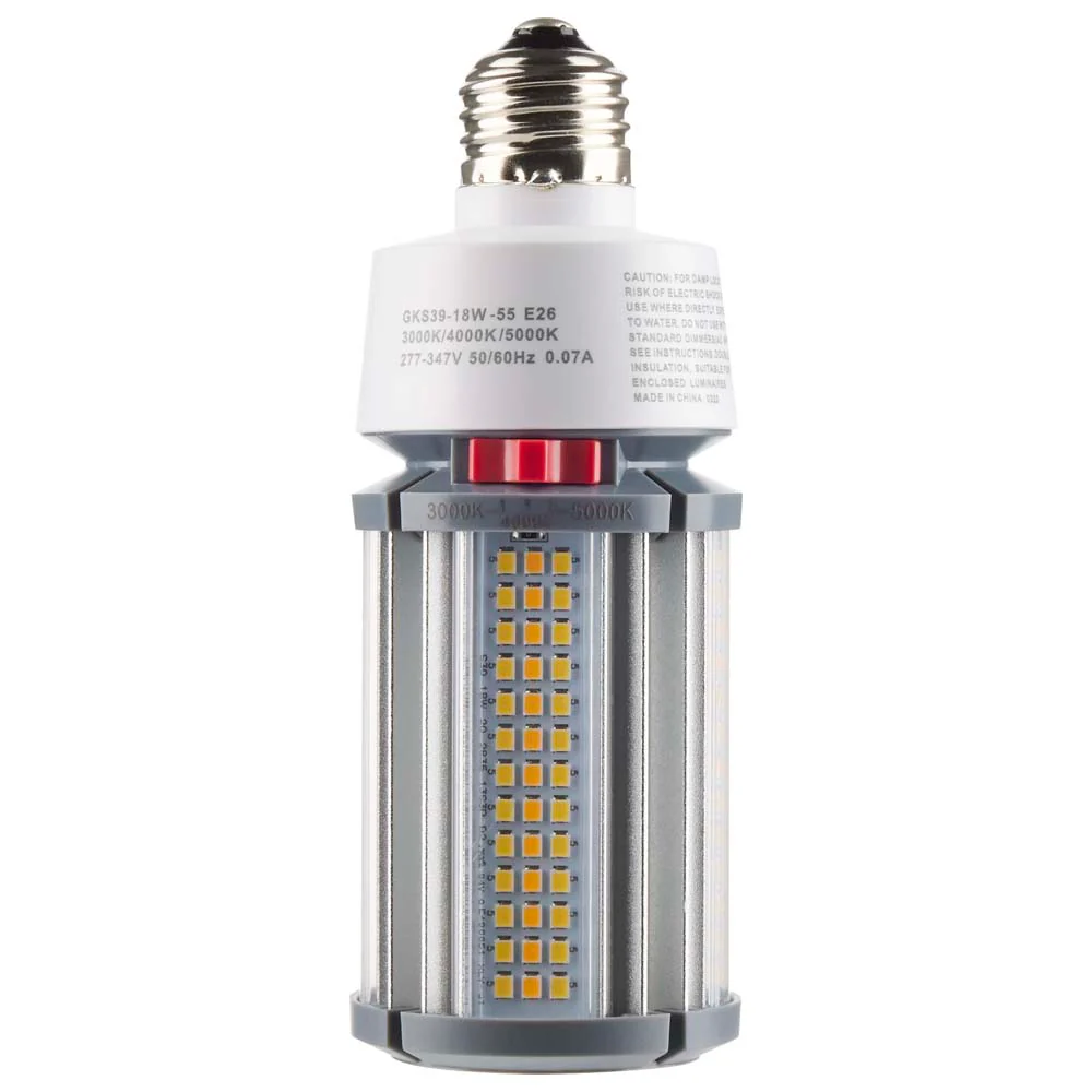 Satco 18w LED HID Replacement ColorQuick CCT Selectable Medium Base 277-347V - Image 3