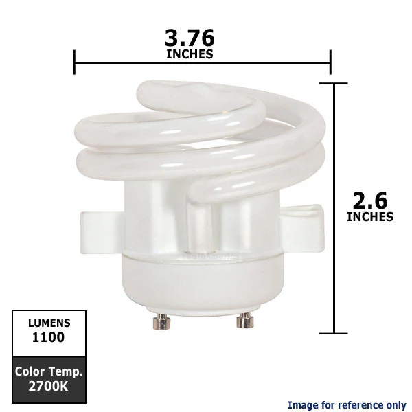 Satco 18W Squat Twist 2700K GU24 base Compact Fluorescent Bulb - Image 2
