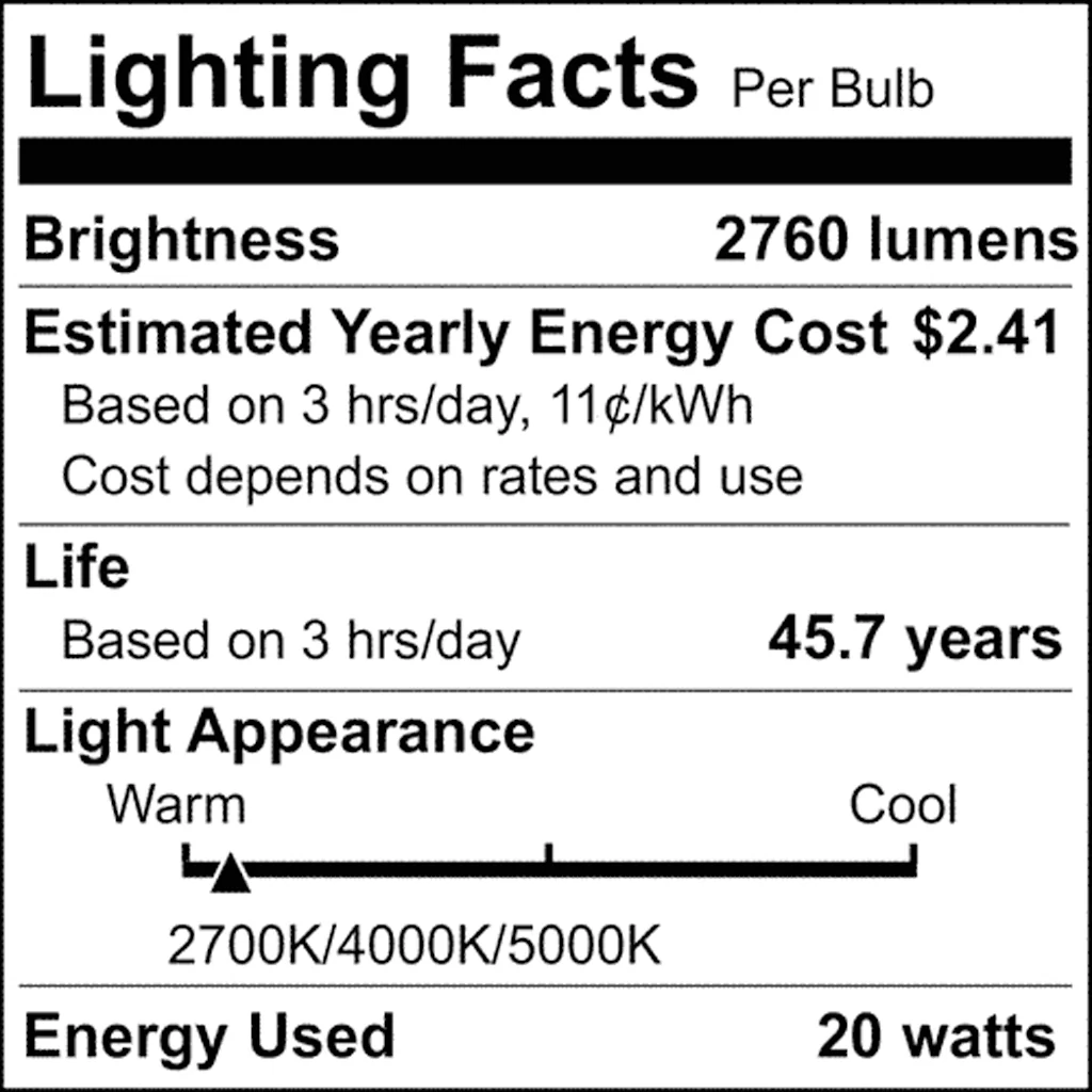 Satco 20w LED A21 High Lumen Output CCT Tunable 120V-277V White Finish Bulb - Image 8