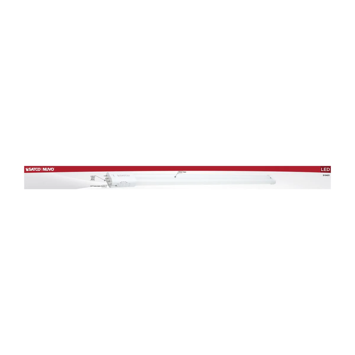 Satco 20w PLL LED 2G11 Base CCT Selectable Ballast Bypass 120-277v Bulb - Image 4