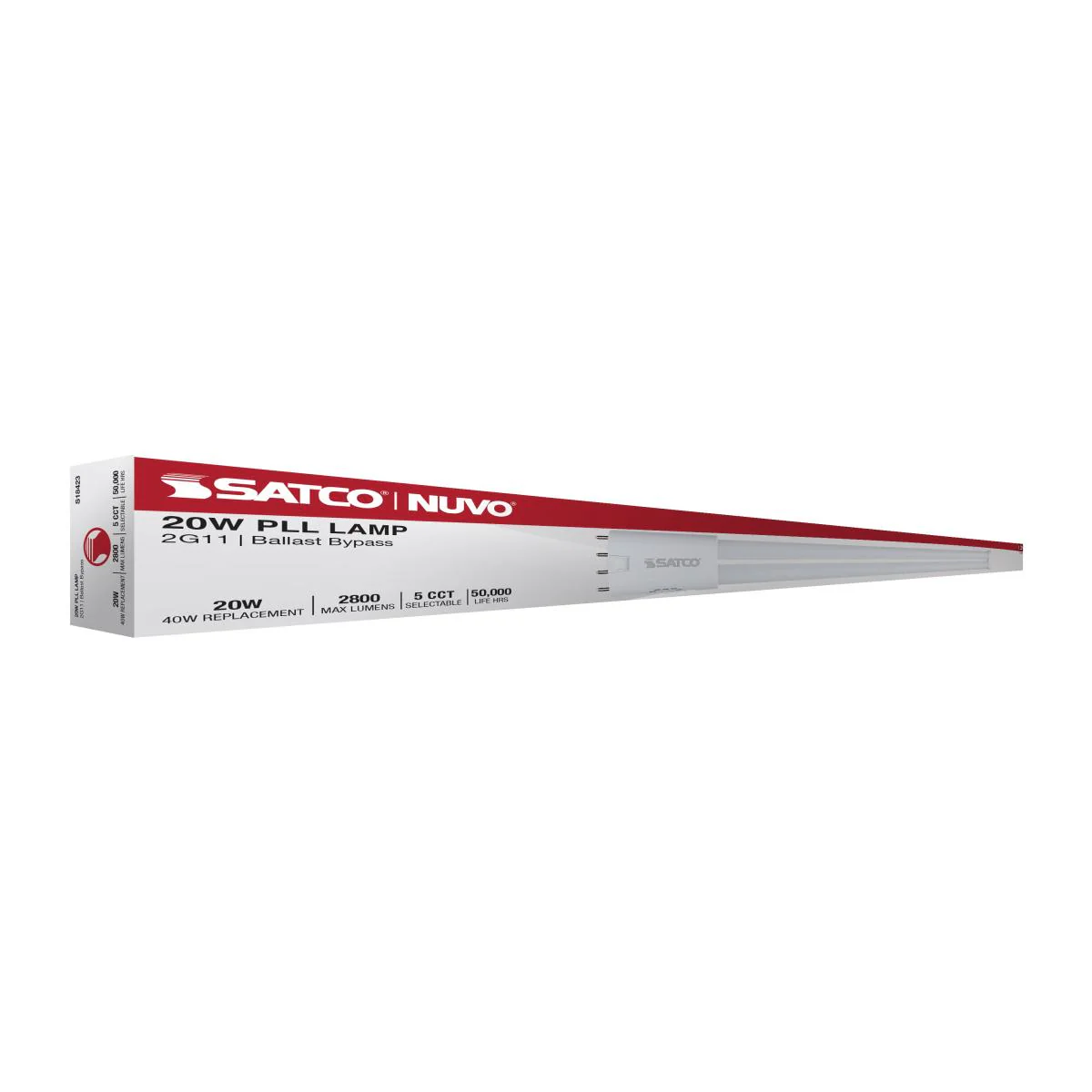 Satco 20w PLL LED 2G11 Base CCT Selectable Ballast Bypass 120-277v Bulb - Image 6