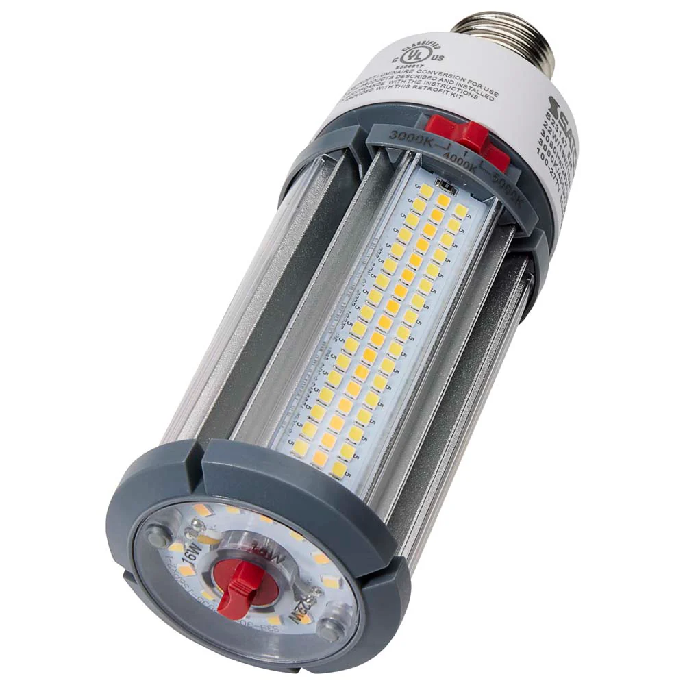 Satco LED HID Replacement 22/18/16 Wattage & CCT Selectable Medium Base 100-277V - Image 4