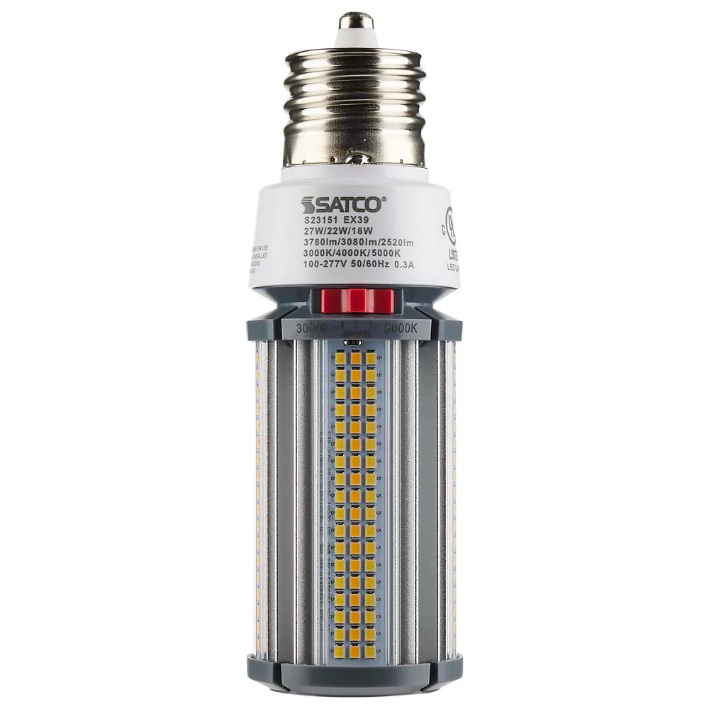 Satco LED HID Replacement 27/22/18 Wattage & CCT Selectable Mogul Base 100-277V - Image 6