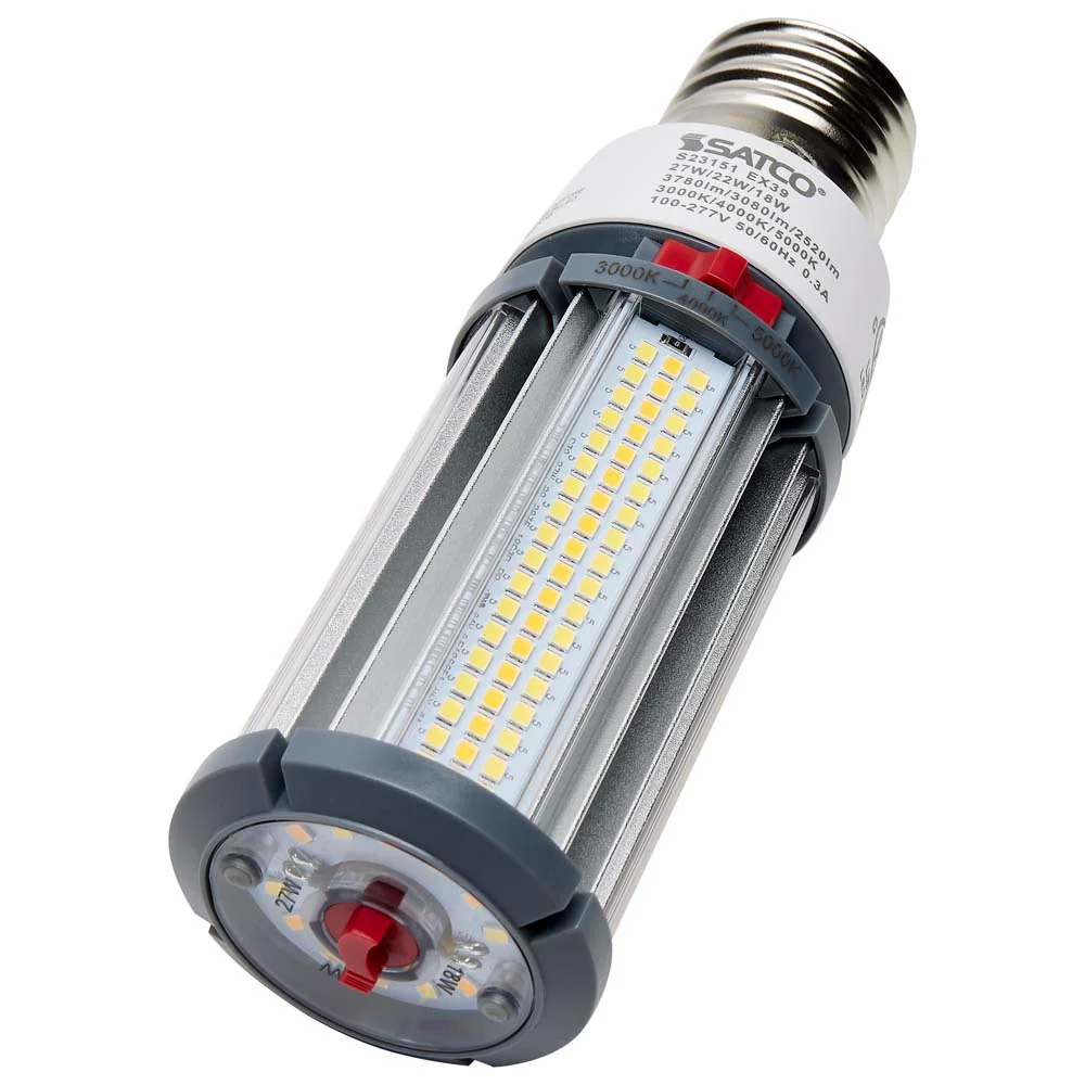 Satco LED HID Replacement 27/22/18 Wattage & CCT Selectable Mogul Base 100-277V - Image 8