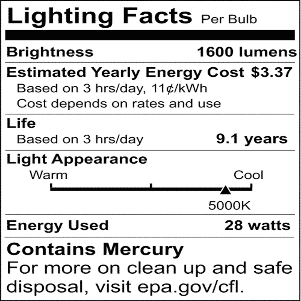 Satco 28w Compact Fluorescent 5000K GX32d-3 pin-base White Finish Bulb - Image 2