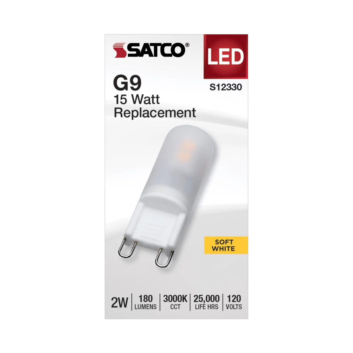 Satco 2w T4 LED 120v G9 Base 3000k Frosted Finish Bulb - Image 2