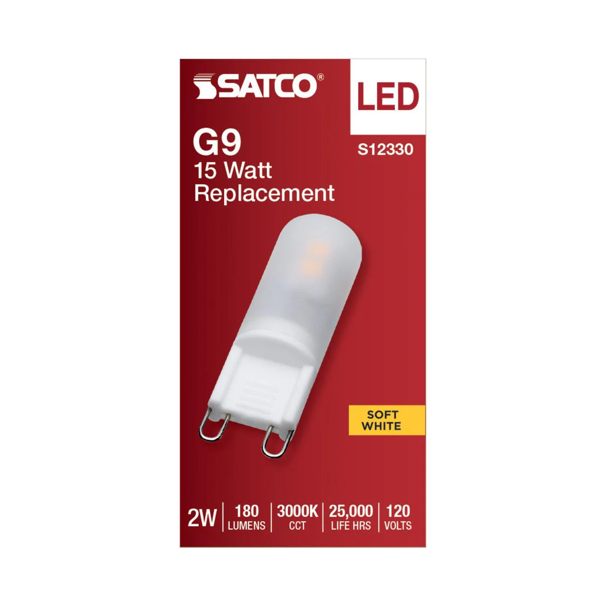 Satco 2w T4 LED 120v G9 Base 3000k Frosted Finish Bulb - Image 3