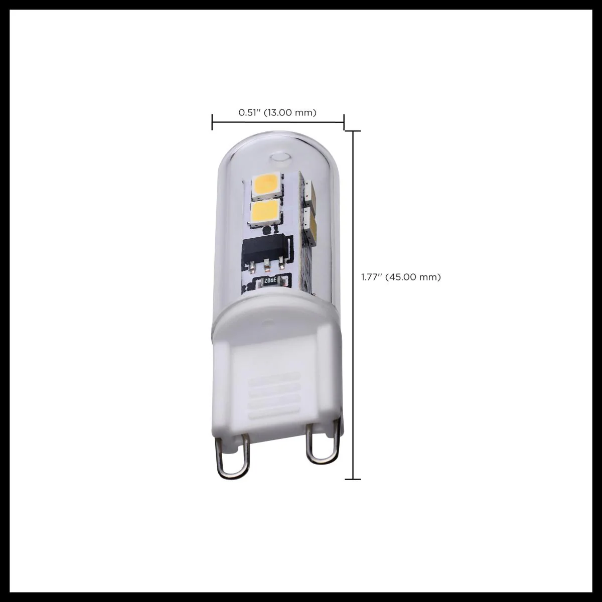 Satco 2w T4 LED 120v G9 Base 5000k Clear Finish Bulb - Image 6