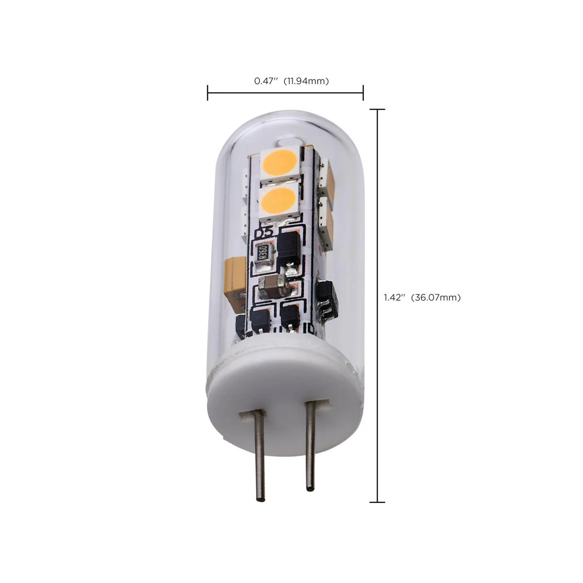 Satco 2w T4 LED 12v Bi Pin G4 Base 3000K Clear Finish Bulb - Image 6