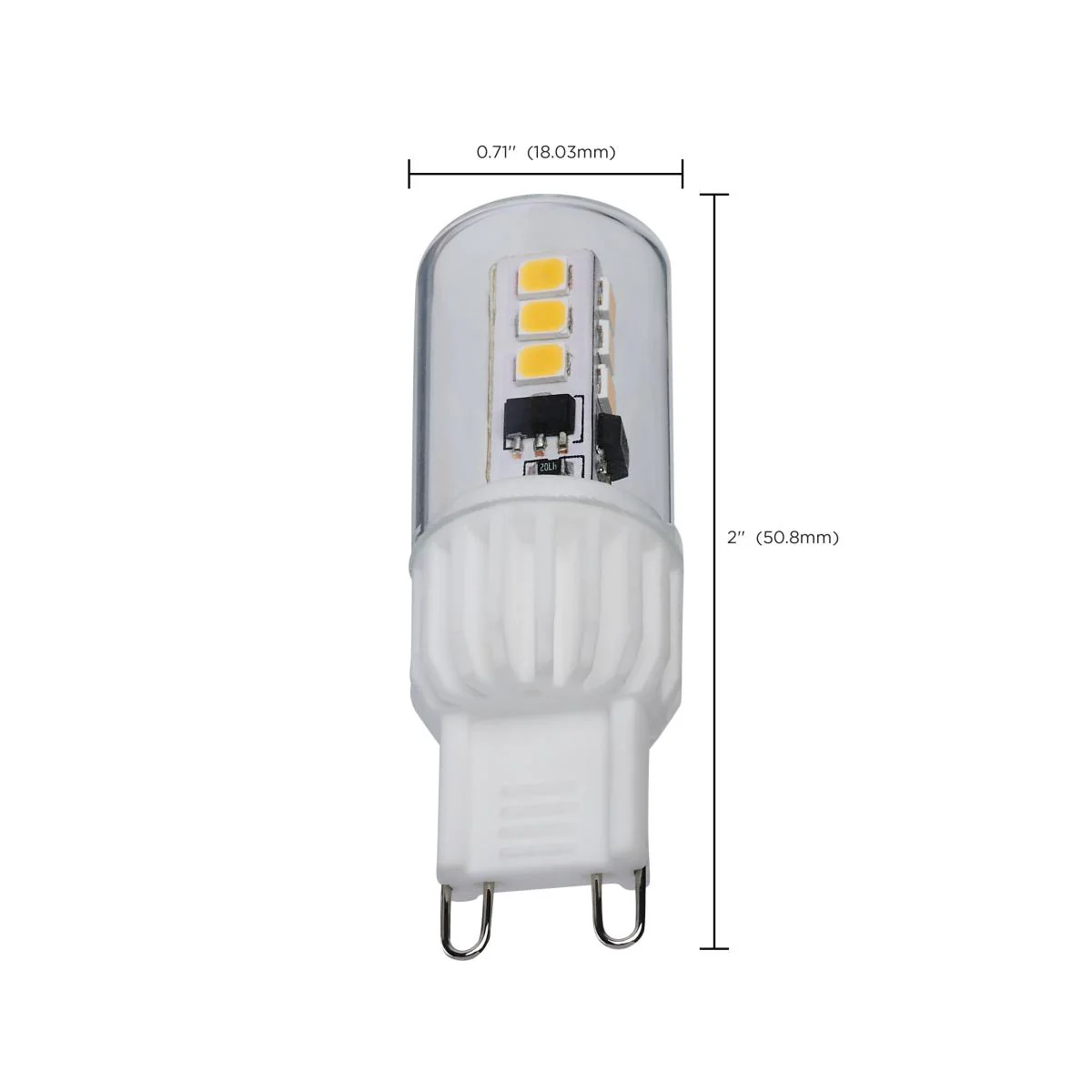 Satco 3.5w Mini LED G9 Double Loop Base 120v 3000K Clear Finish Bulb - Image 4
