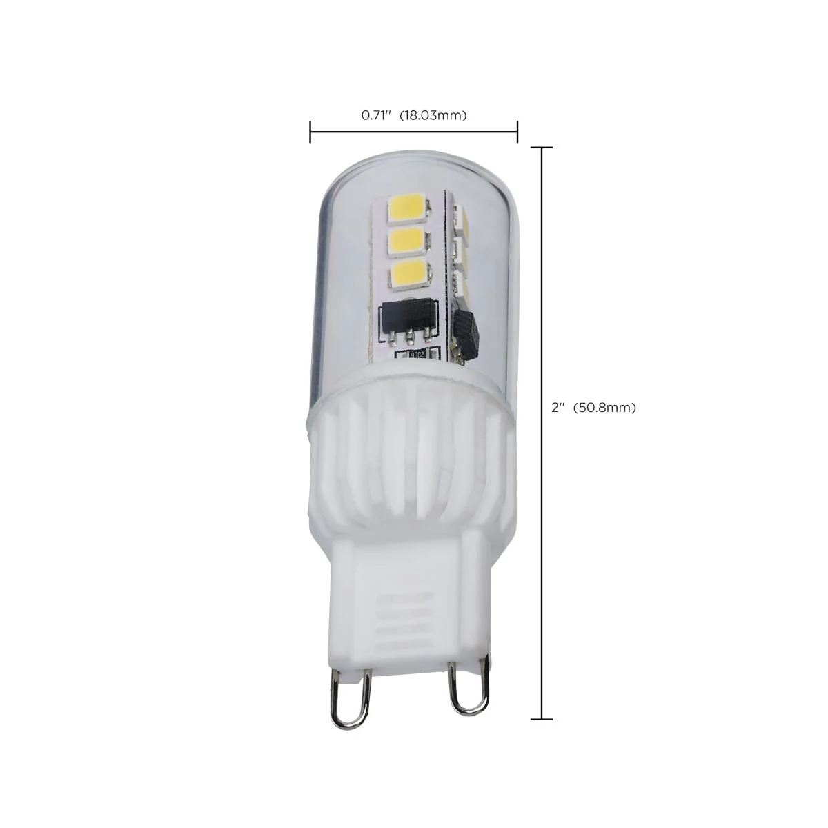 Satco 3.5w Mini LED G9 Double Loop Base 120v 5000K Clear Finish Bulb - Image 4