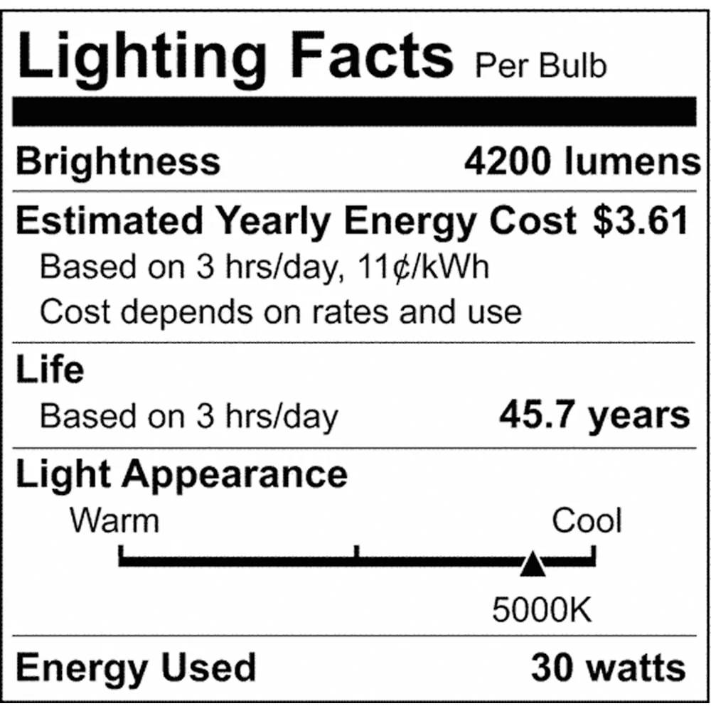 Satco 30 Watt LED HID Replacement 5000K Medium base 100-277 Volt - Image 2