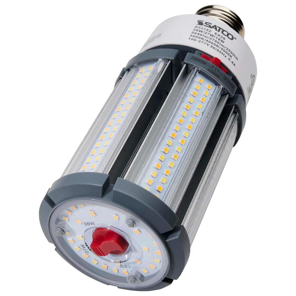 Satco LED HID Replacement 36/27/18 Wattage & CCT Selectable Mogul Base 100-277V - Image 4