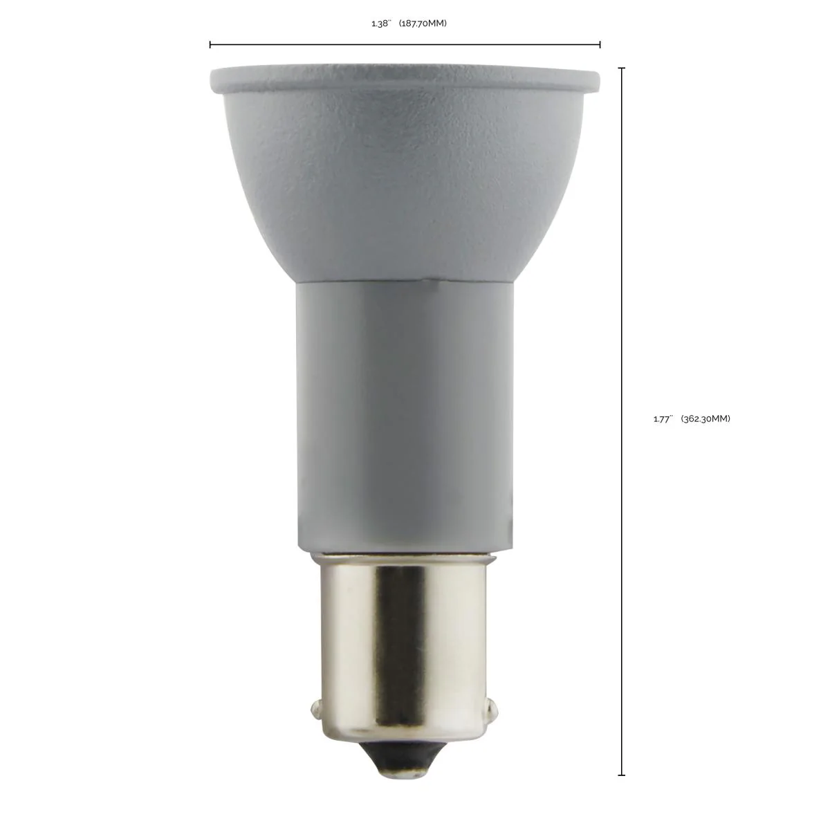 Satco 3w R12 LED 1383 Elevator Bulb 3000K Bayonet Single Contact Base 12 Volt - Image 5