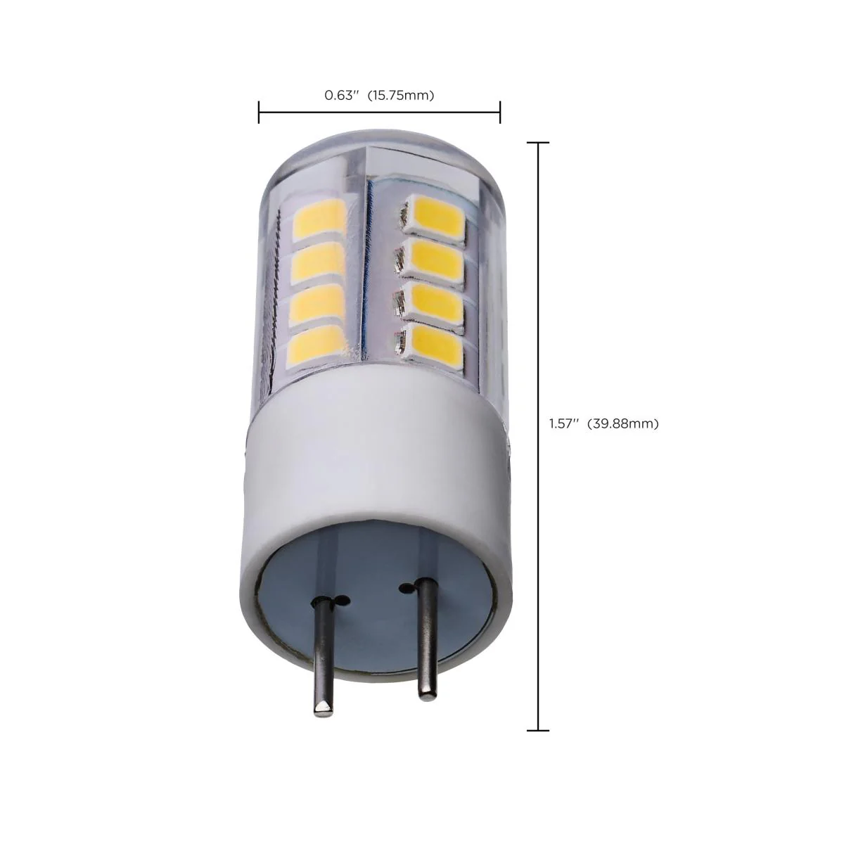 Satco 3w T5 LED 12v GY6.35 Base 5000K Clear Finish Bulb - Image 6