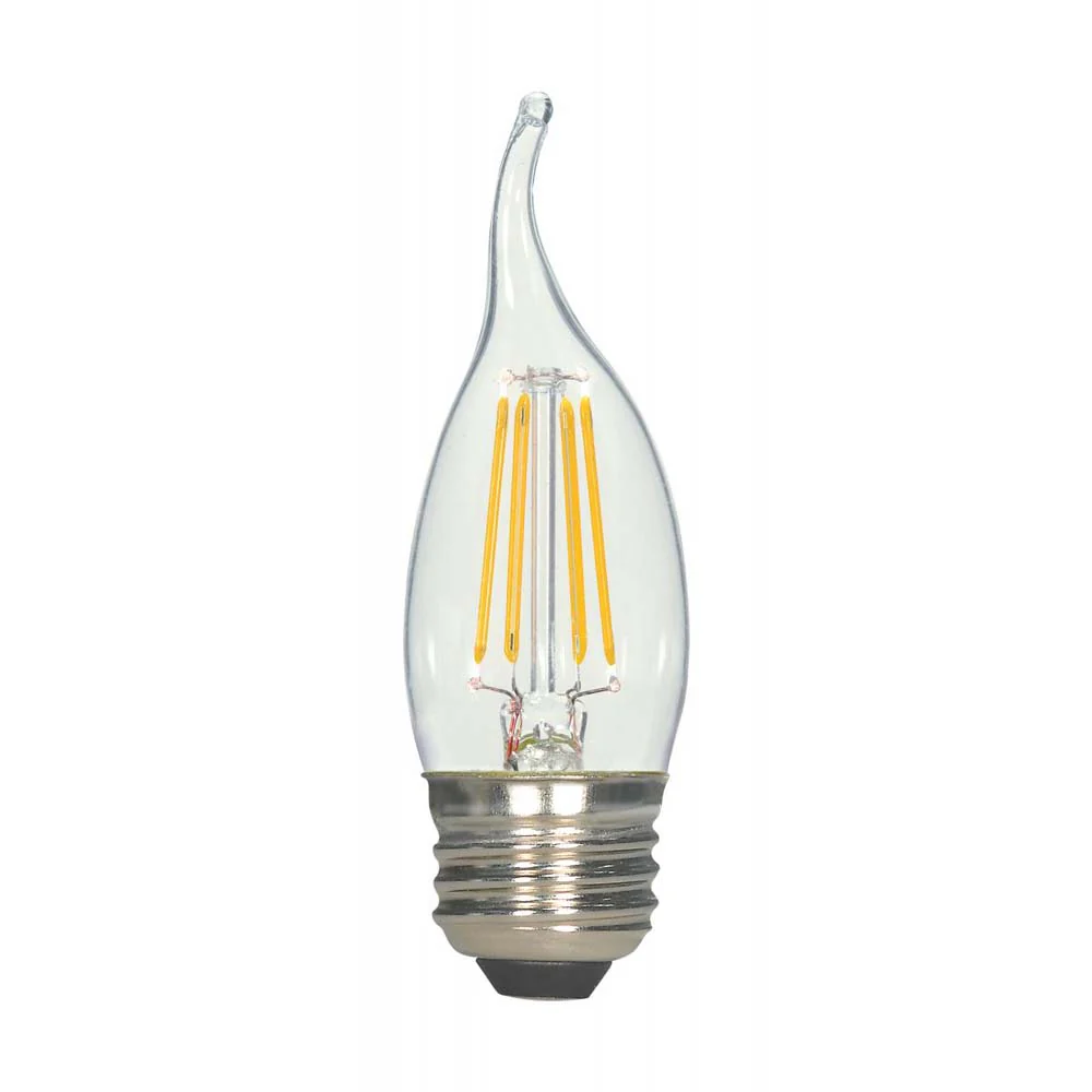 2Pk - Satco 4.5w 120v CA10 LED Filament 5000k Natural Light E26 Dimmable Bulb - Image 2