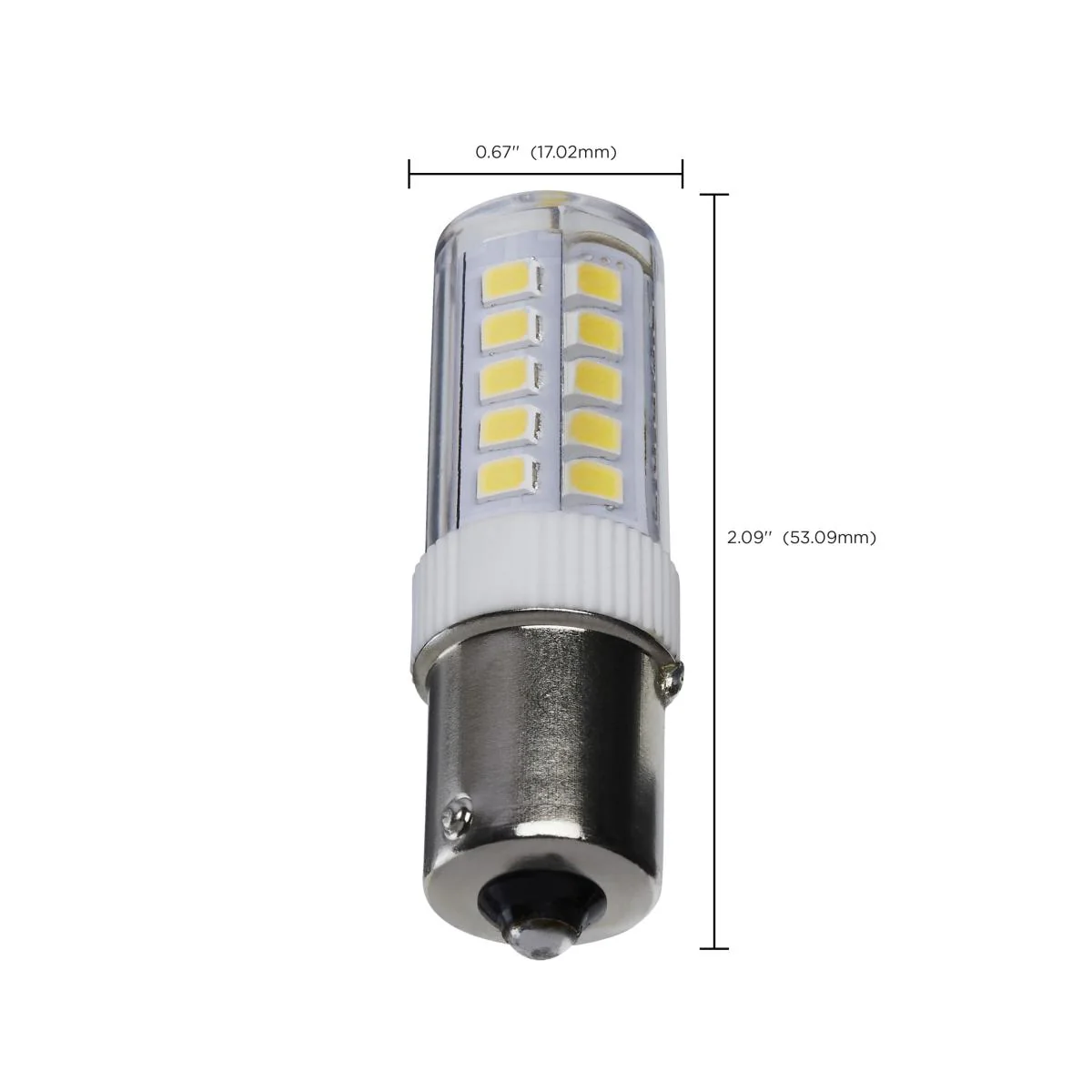 Satco 4.5w Mini LED BA15s Bayonet Single Contact 12v 3000K Clear Finish Bulb - Image 4