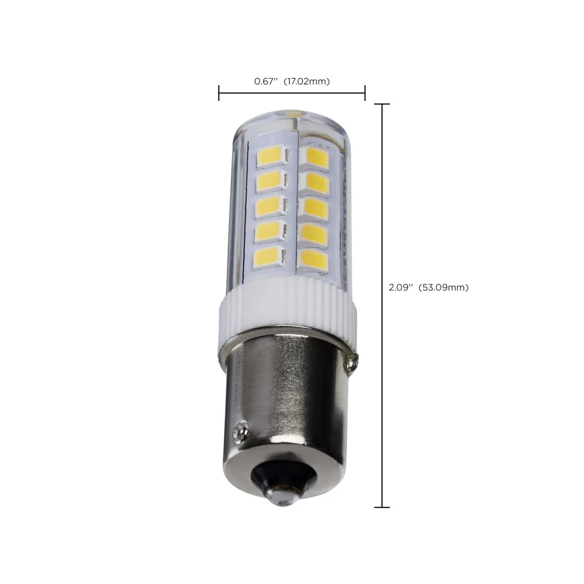 Satco 4.5w Mini LED BA15s Bayonet Single Contact 12v 5000K Clear Finish Bulb - Image 4