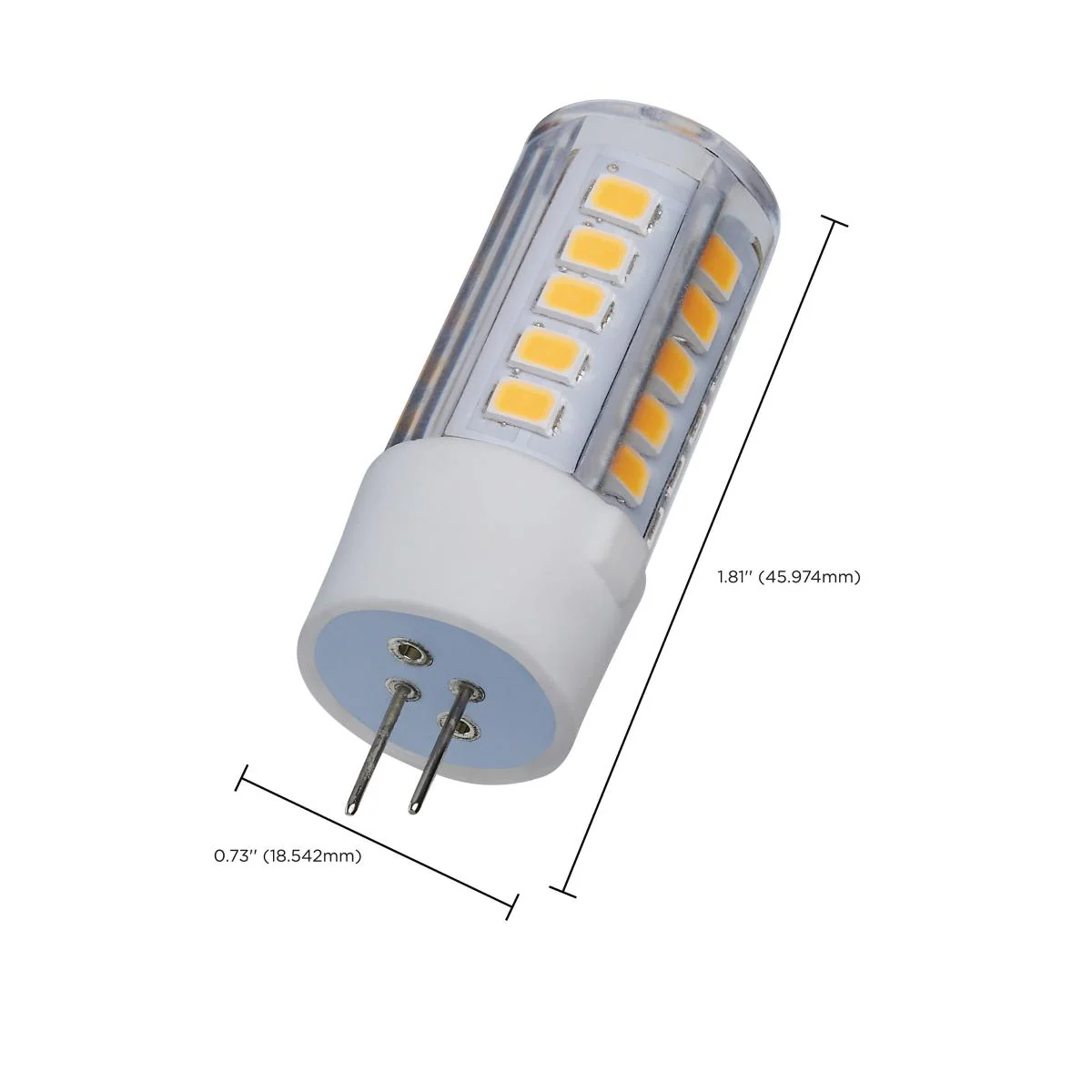 Satco 4.5w Mini LED Bi Pin G4 Base 12v 3000K Clear Finish Bulb - Image 4