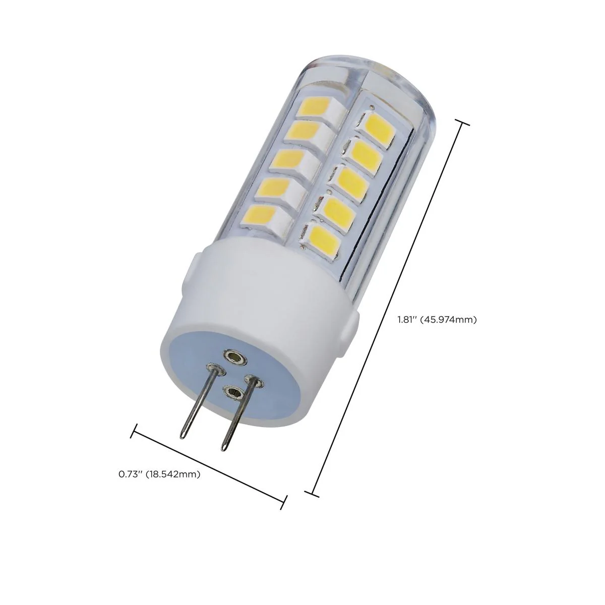 Satco 4.5w Mini LED Bi Pin G4 Base 12v 5000K Clear Finish Bulb - Image 4