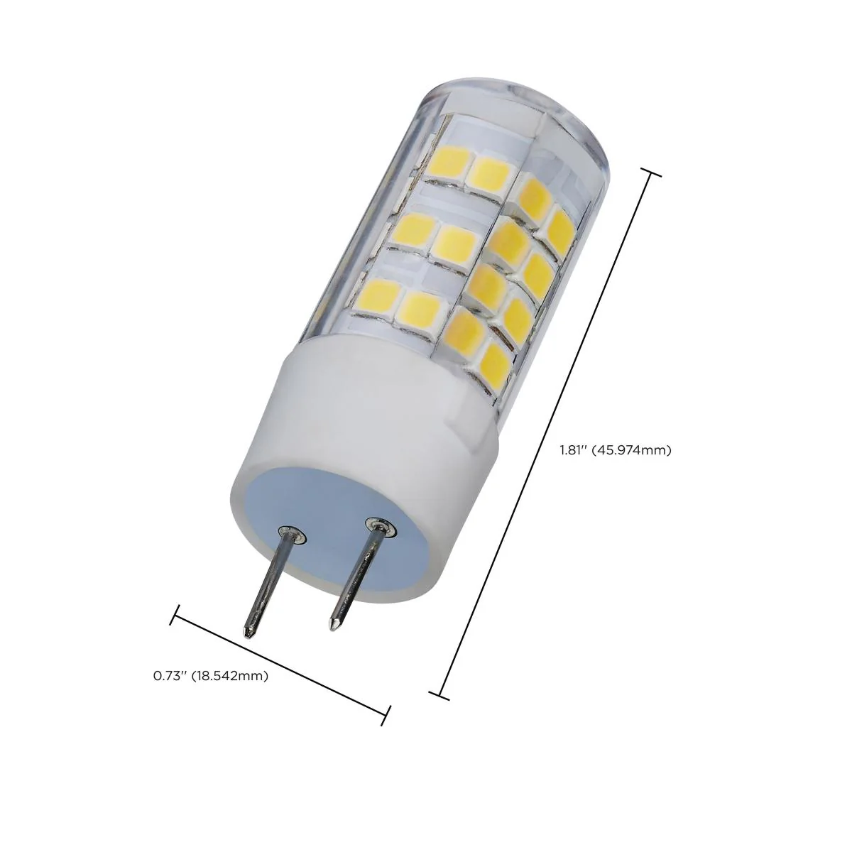 Satco 4.5w Mini LED Bi Pin G8 Base 120v 5000K Clear Finish Bulb - Image 4