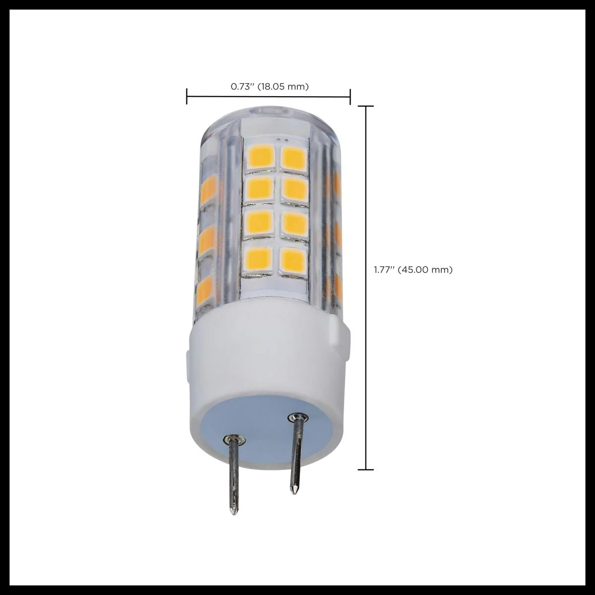 Satco 4.5w T6 LED 120v G8 Base 3000k Clear Finish Bulb - Image 6