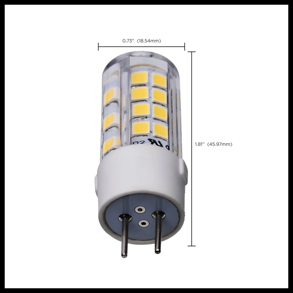 Satco 4.5w T6 LED 120v GY6.35 Base 5000k Clear Finish Bulb - Image 6