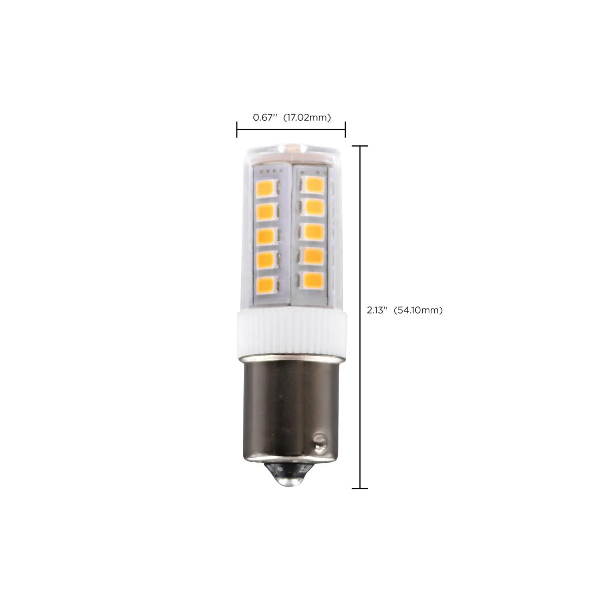 Satco 4.5w T6 LED 12v BA15s Base 3000K Clear Finish Bulb - Image 6