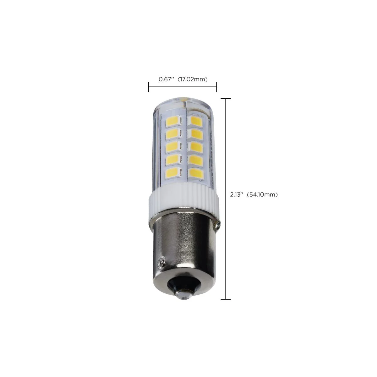 Satco 4.5w T6 LED 12v BA15s Base 5000K Clear Finish Bulb - Image 6