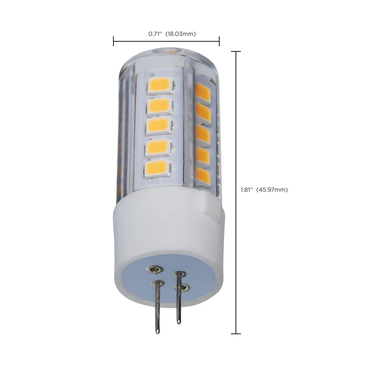 Satco 4.5w T6 LED 12v Bi Pin G4 Base 3000K Clear Finish Bulb - Image 6