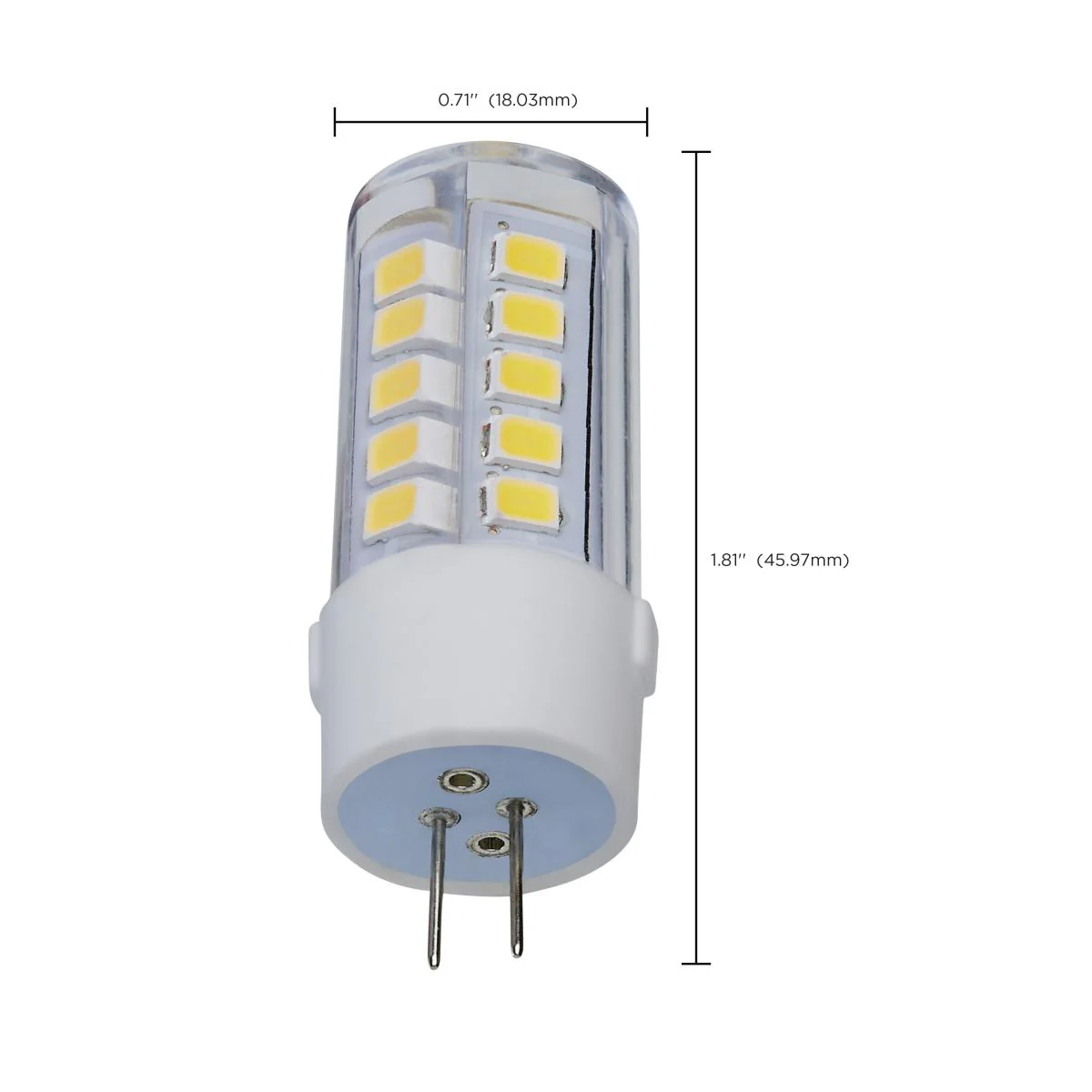 Satco 4.5w T6 LED 12v Bi Pin G4 Base 5000K Clear Finish Bulb - Image 6