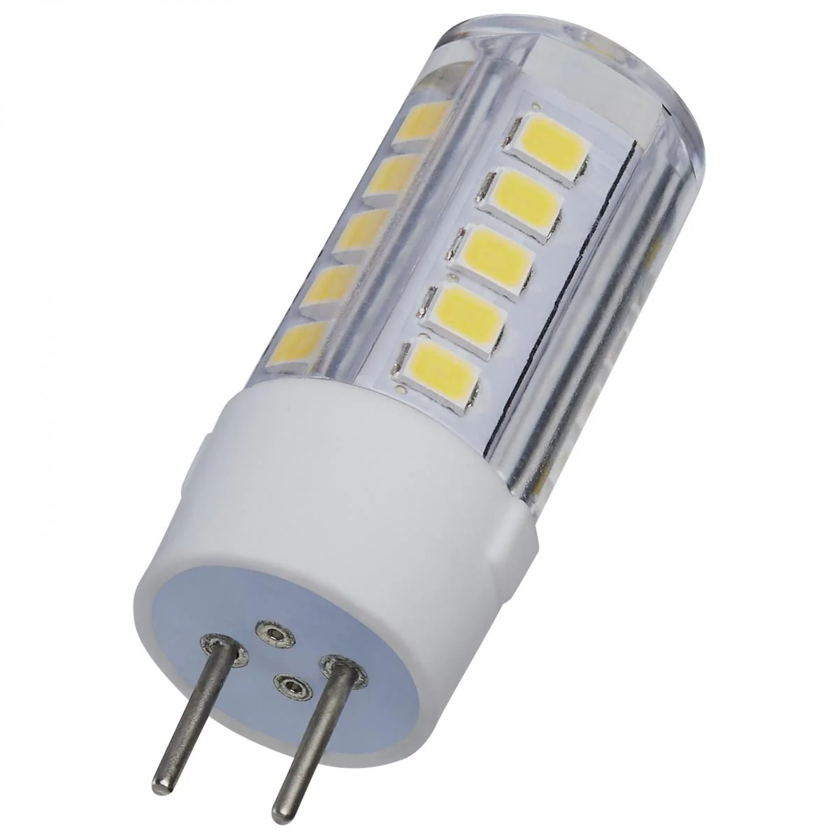 Satco 4.5w T6 LED 12v GY6.35 Base 5000K Clear Finish Bulb