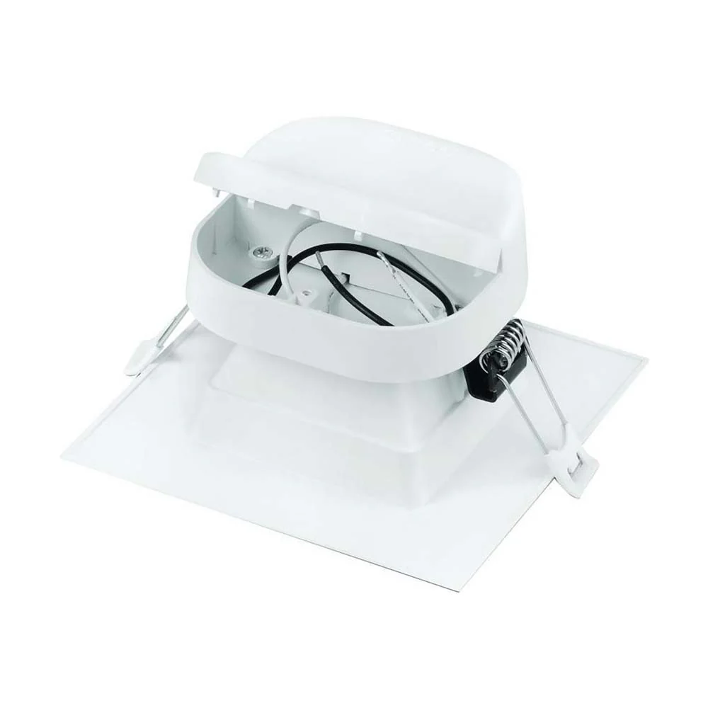 Satco 6-in 9w LED Direct Wire Square Downlight White Finish 2700K Dimmable 120v - Image 3