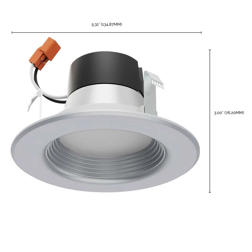 Satco 4 in 7w LED Downlight Retrofit Brushed Nickel Finish Tunable 120v Dimmable - Image 5