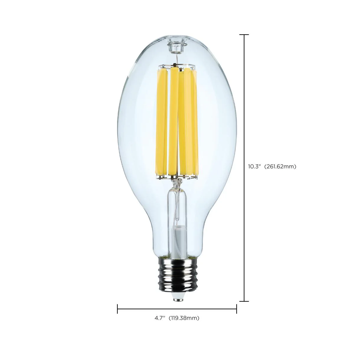 Satco 40w LED HID Replacement ED37 4000K EX39l Base 120-277v Clear Finish Bulb - Image 7
